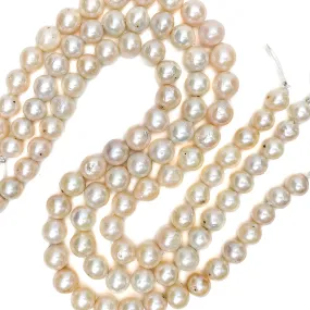 Mixed Color Large 12mm Round Freshwater Pearl Strands