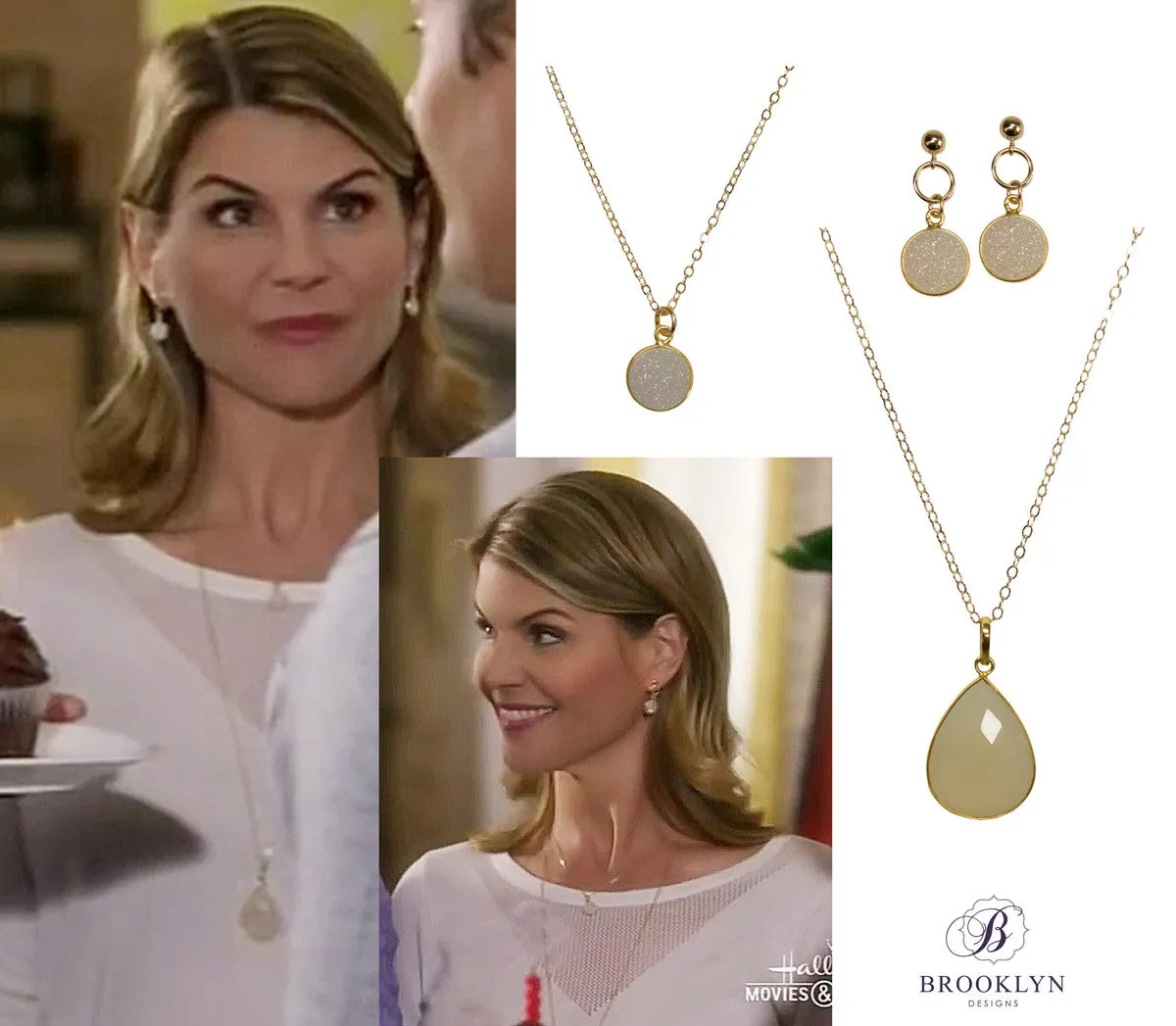 Monica Druzy Gold Earrings *As Seen On Lori Loughlin*