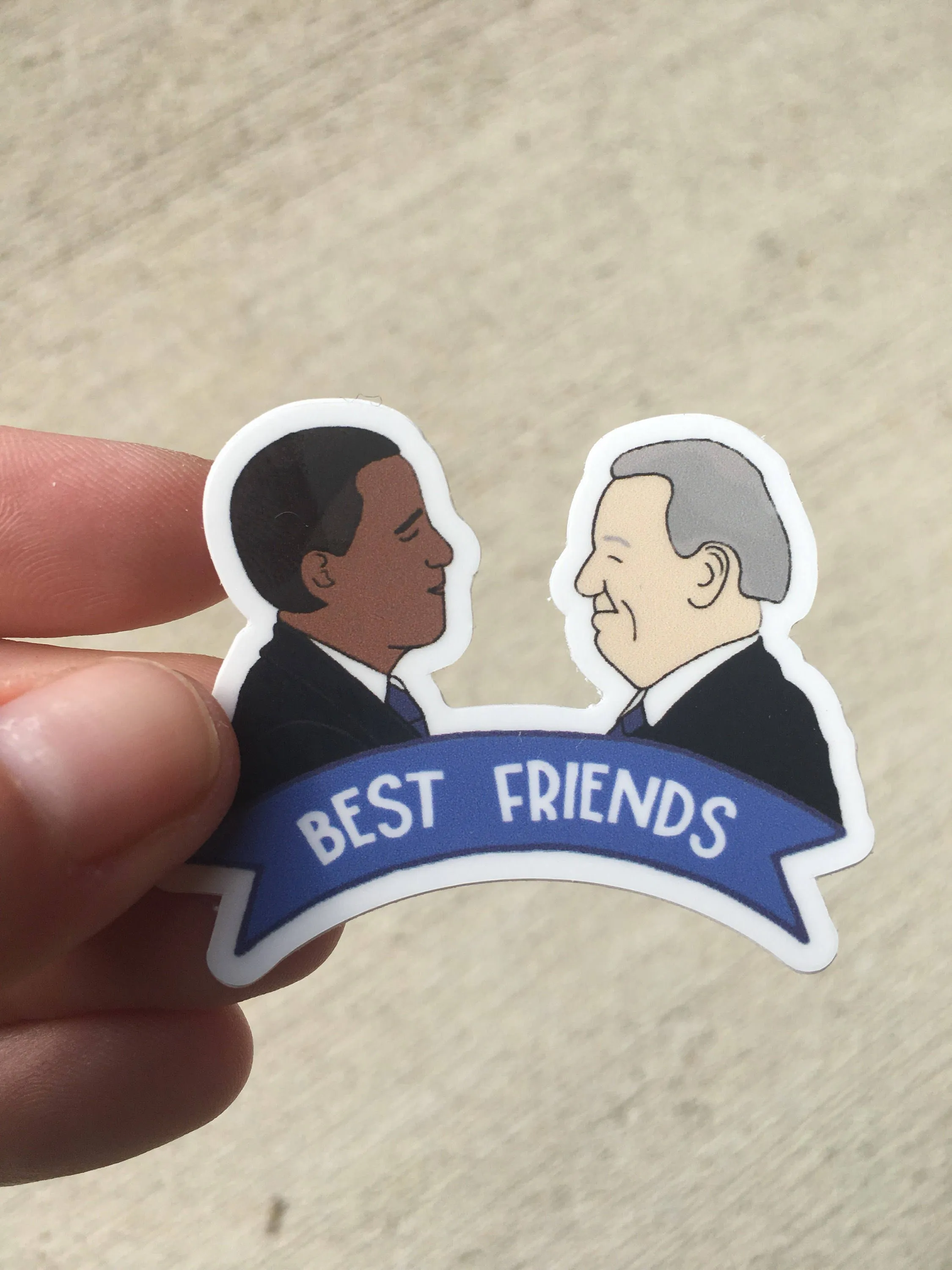 Obama and Biden Best Friends Vinyl Sticker