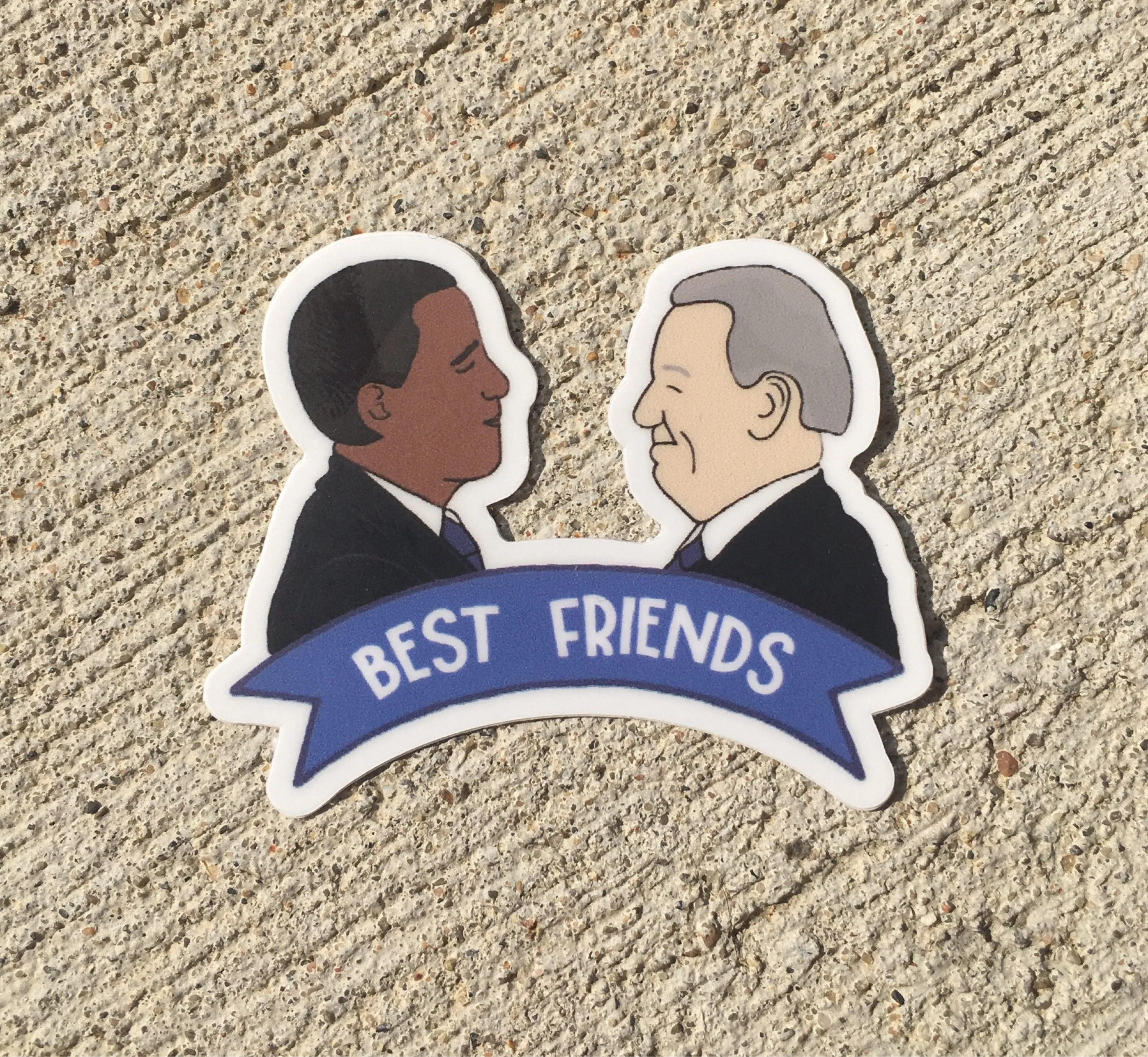 Obama and Biden Best Friends Vinyl Sticker