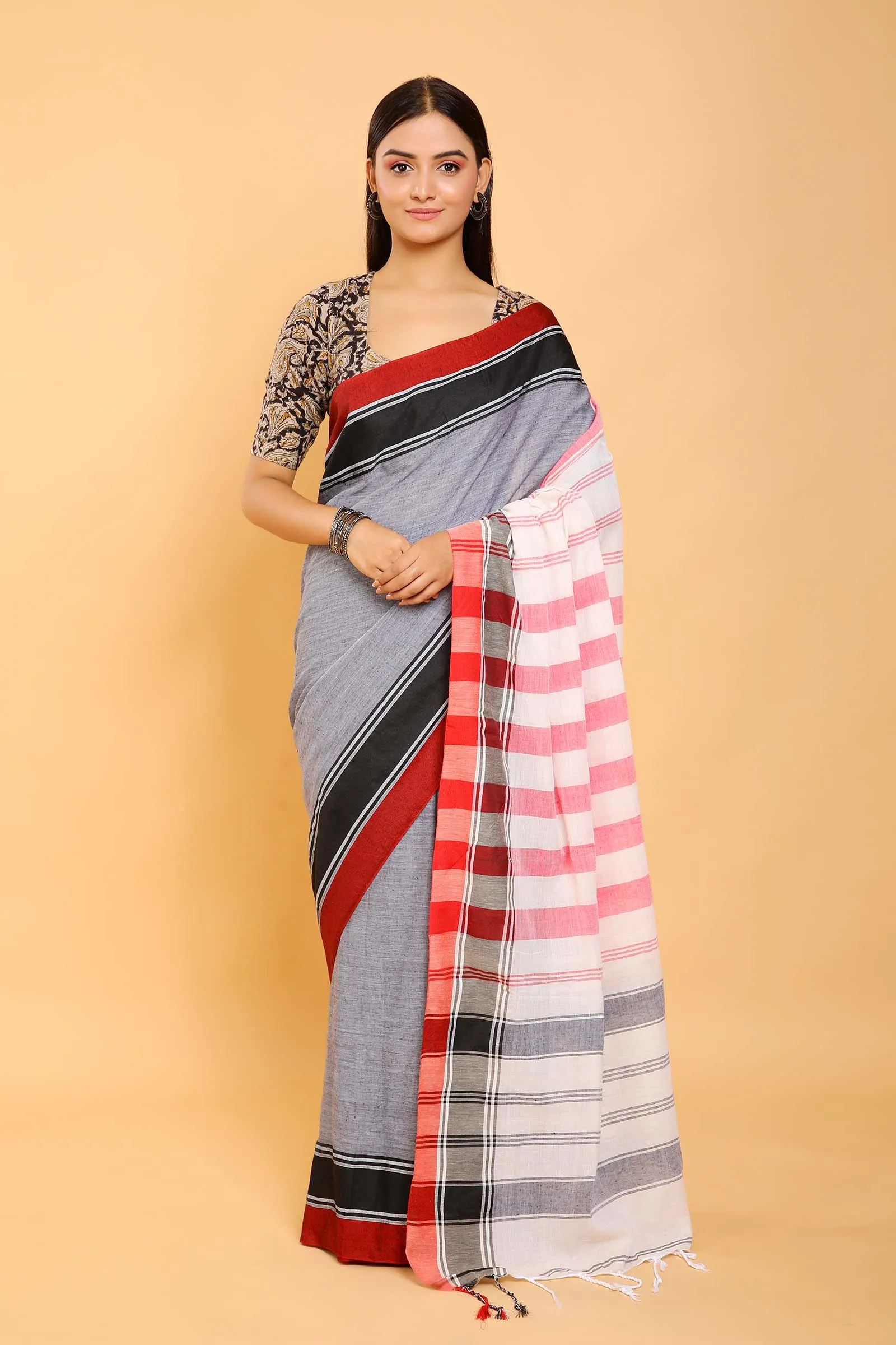 Orenda Cotton Loom Woven Saree