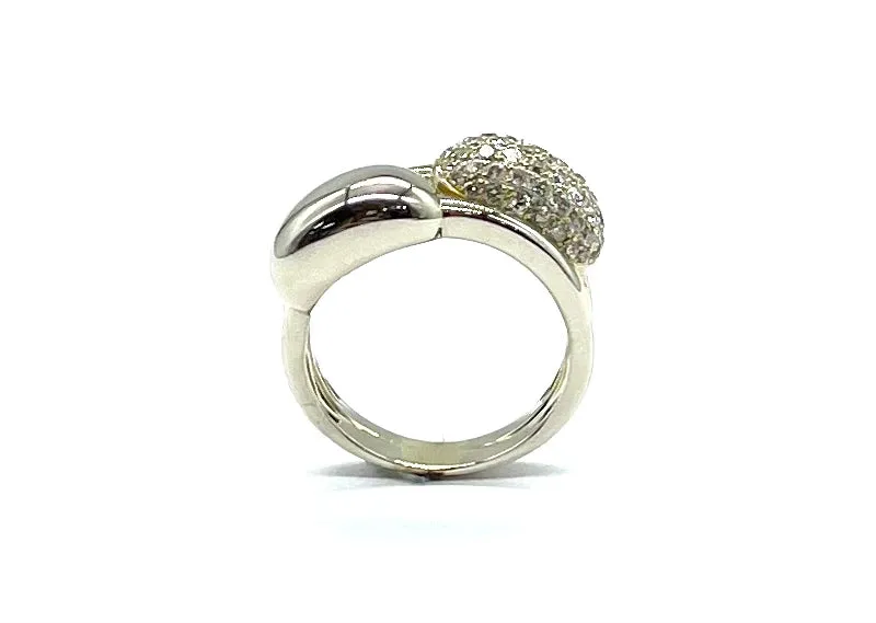 Pave Diamond Bypass Ring