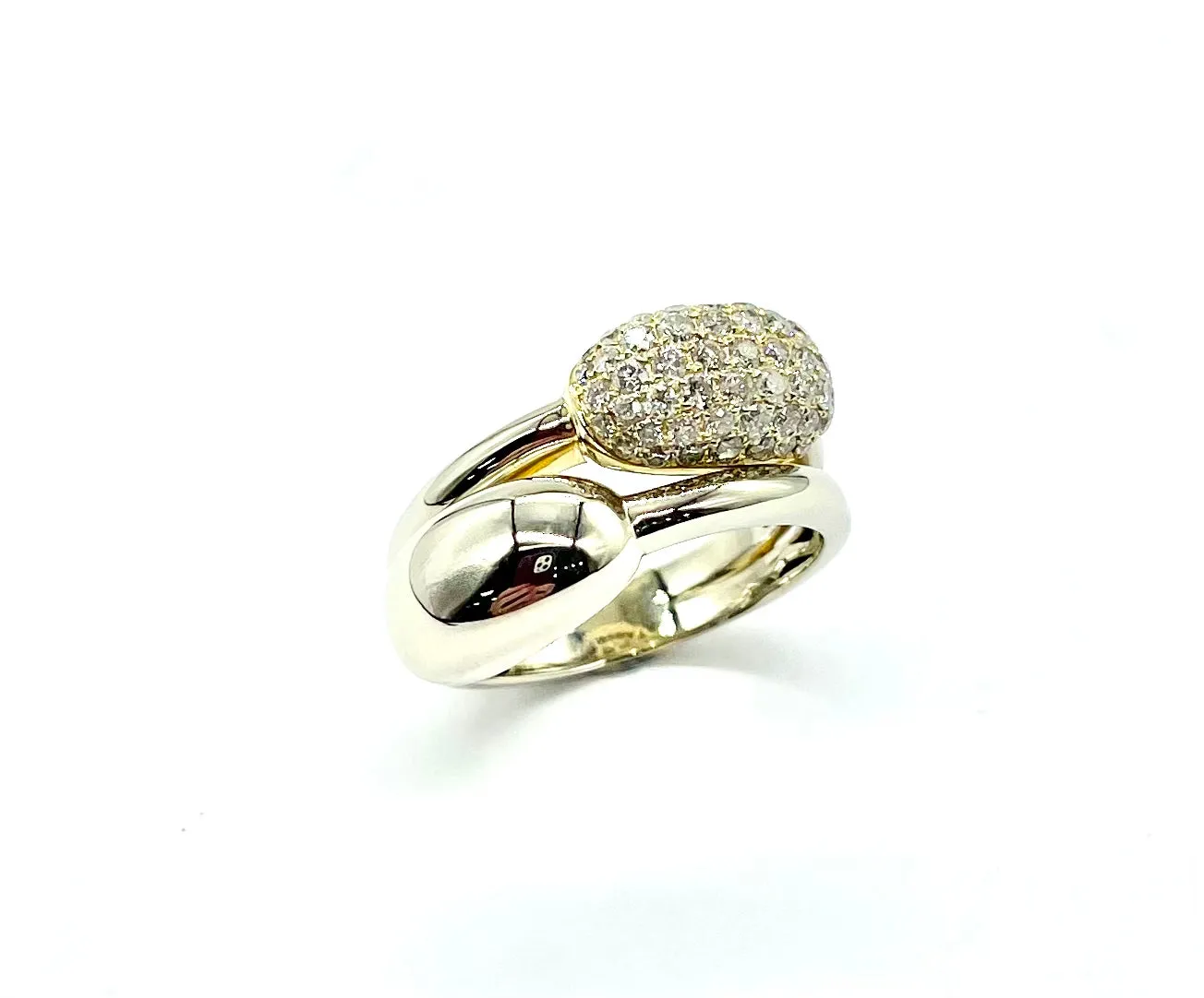 Pave Diamond Bypass Ring