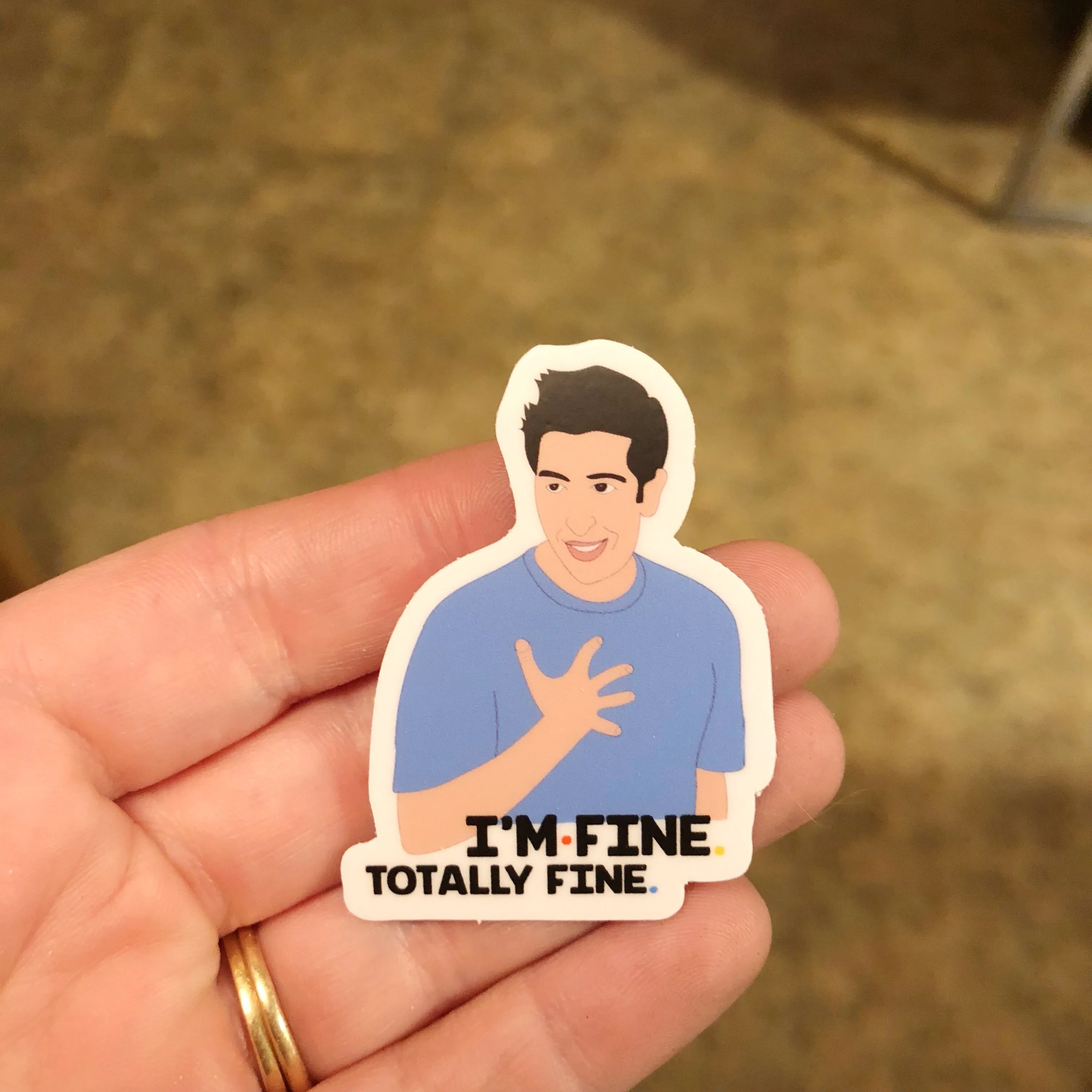 Ross Geller Friends Vinyl Sticker