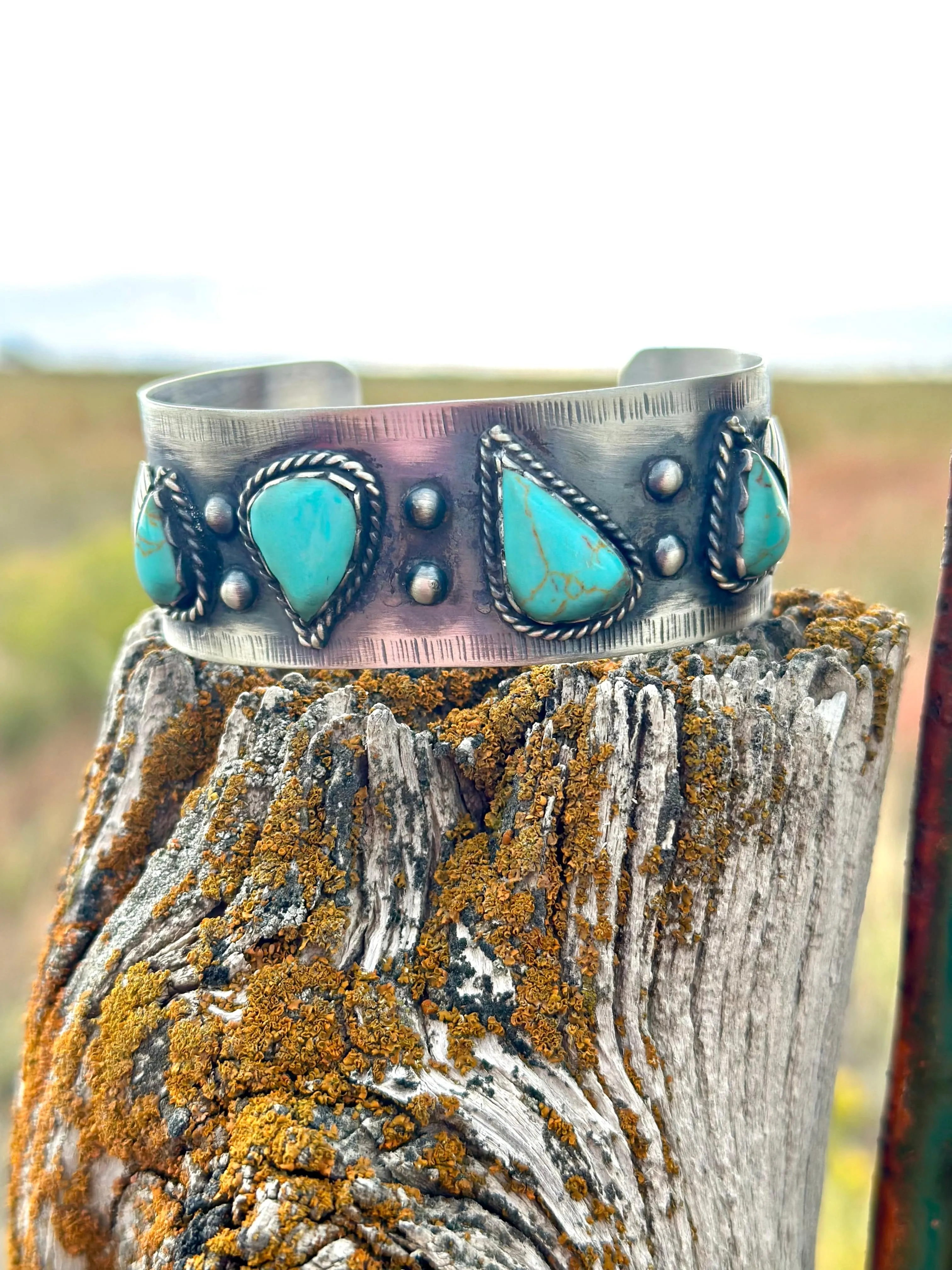 The Las Cruces Sterling Silver & Turquoise Southwest Cuff Bracelet