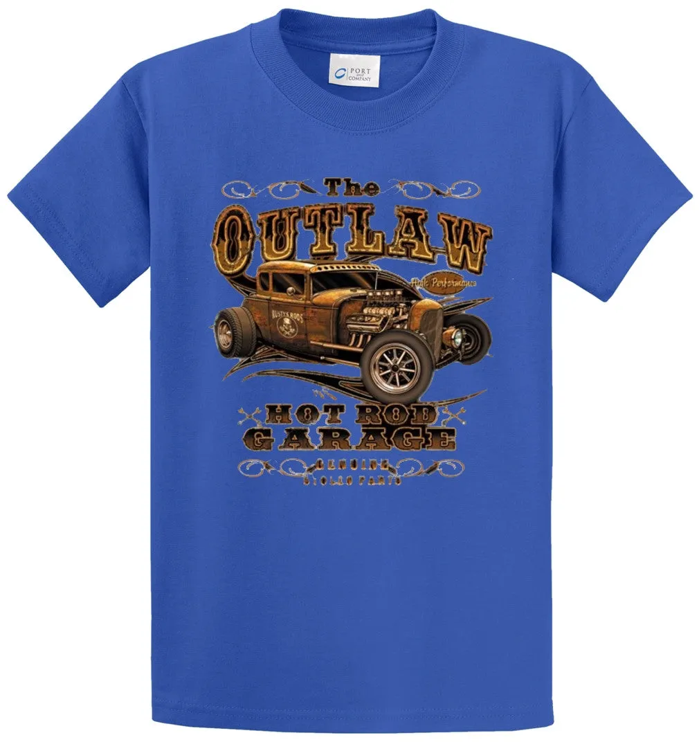 The Outlaw Hot Rod Garage Printed Tee Shirt