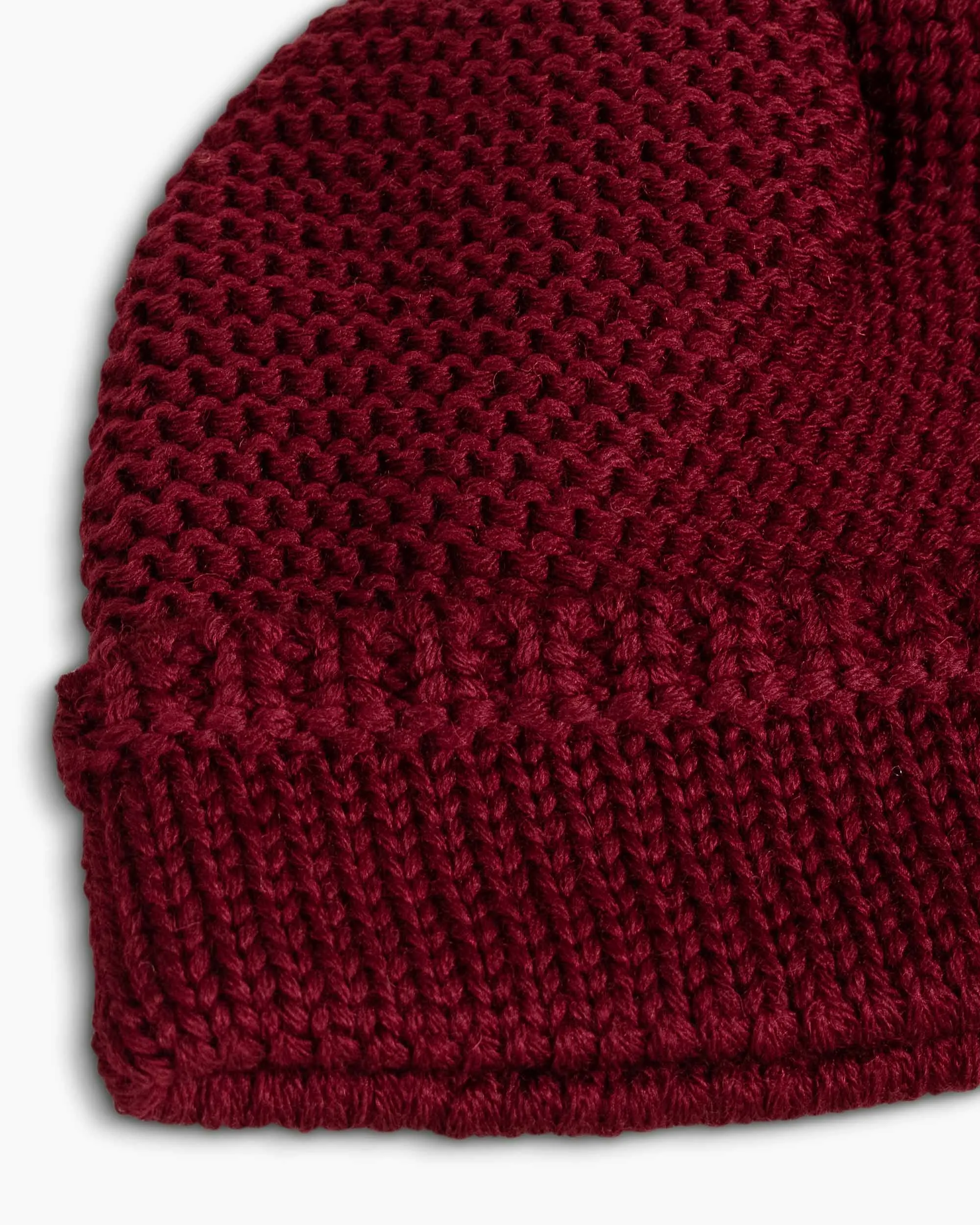 The Real McCoy's MA22109 Fisherman's Knit Cap Maroon