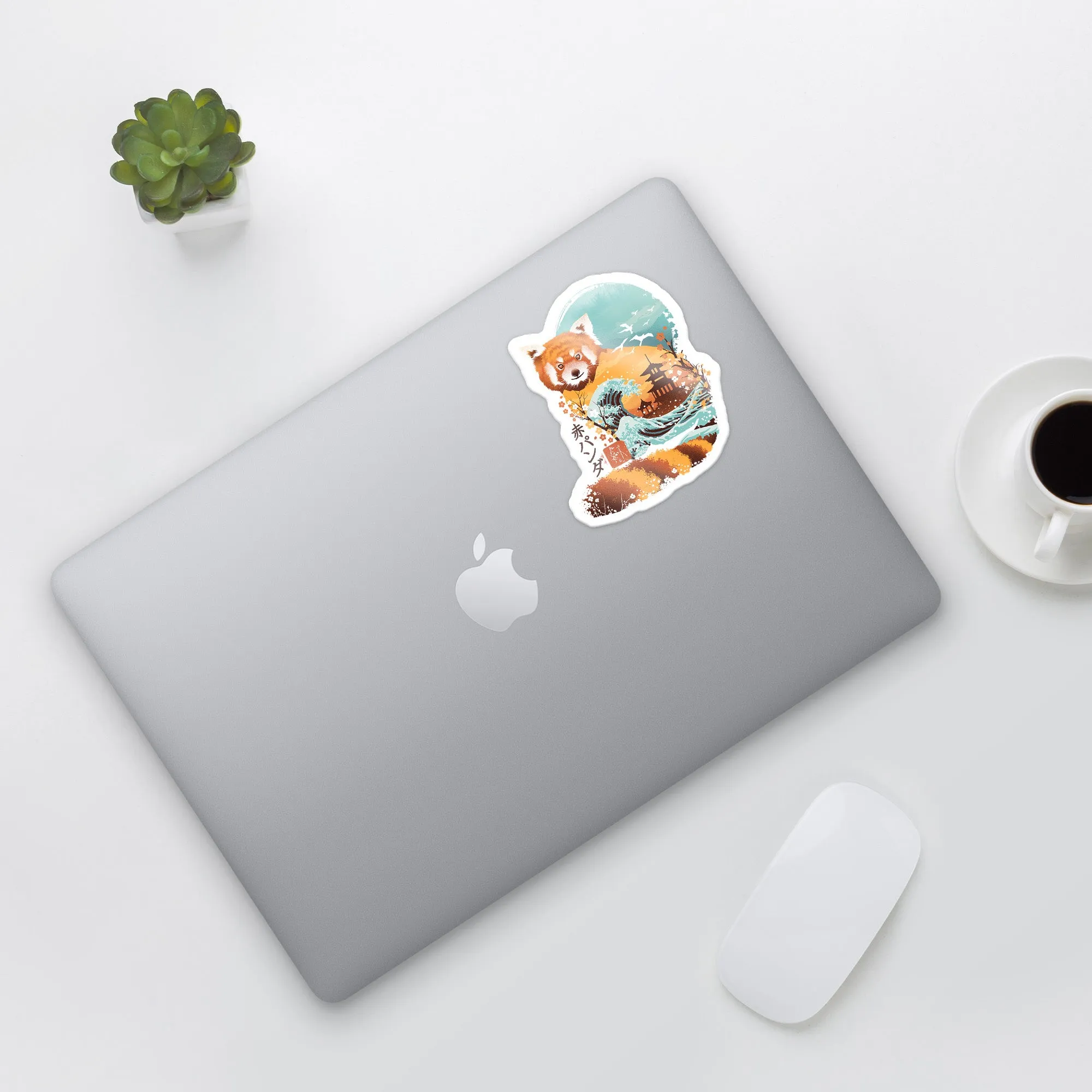 Ukiyo Japanese Red Panda Sticker