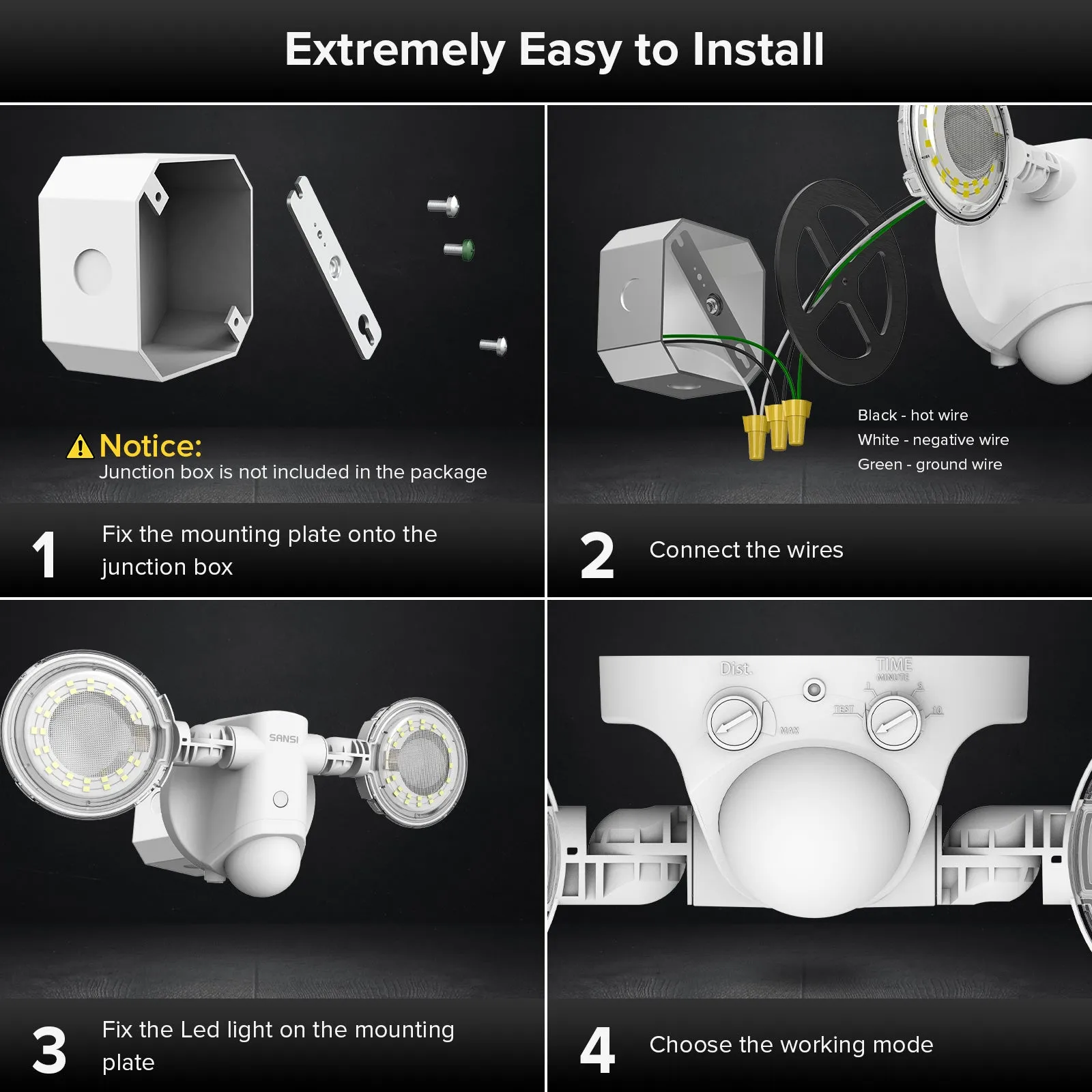 Upgraded 30W LED Security Light (Motion Sensor)(US ONLY)