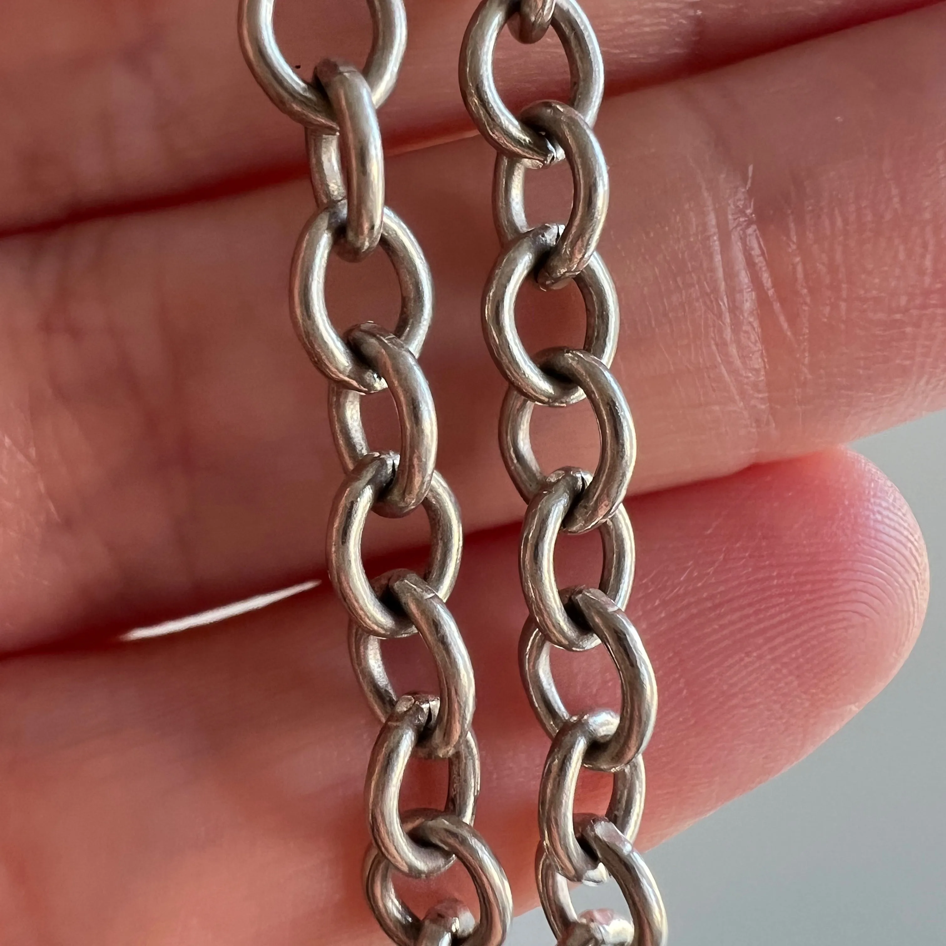 V I N T A G E // oval cable / sterling silver classic oval cable chain / 18.25, 12g