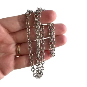 V I N T A G E // oval cable / sterling silver classic oval cable chain / 18.25, 12g