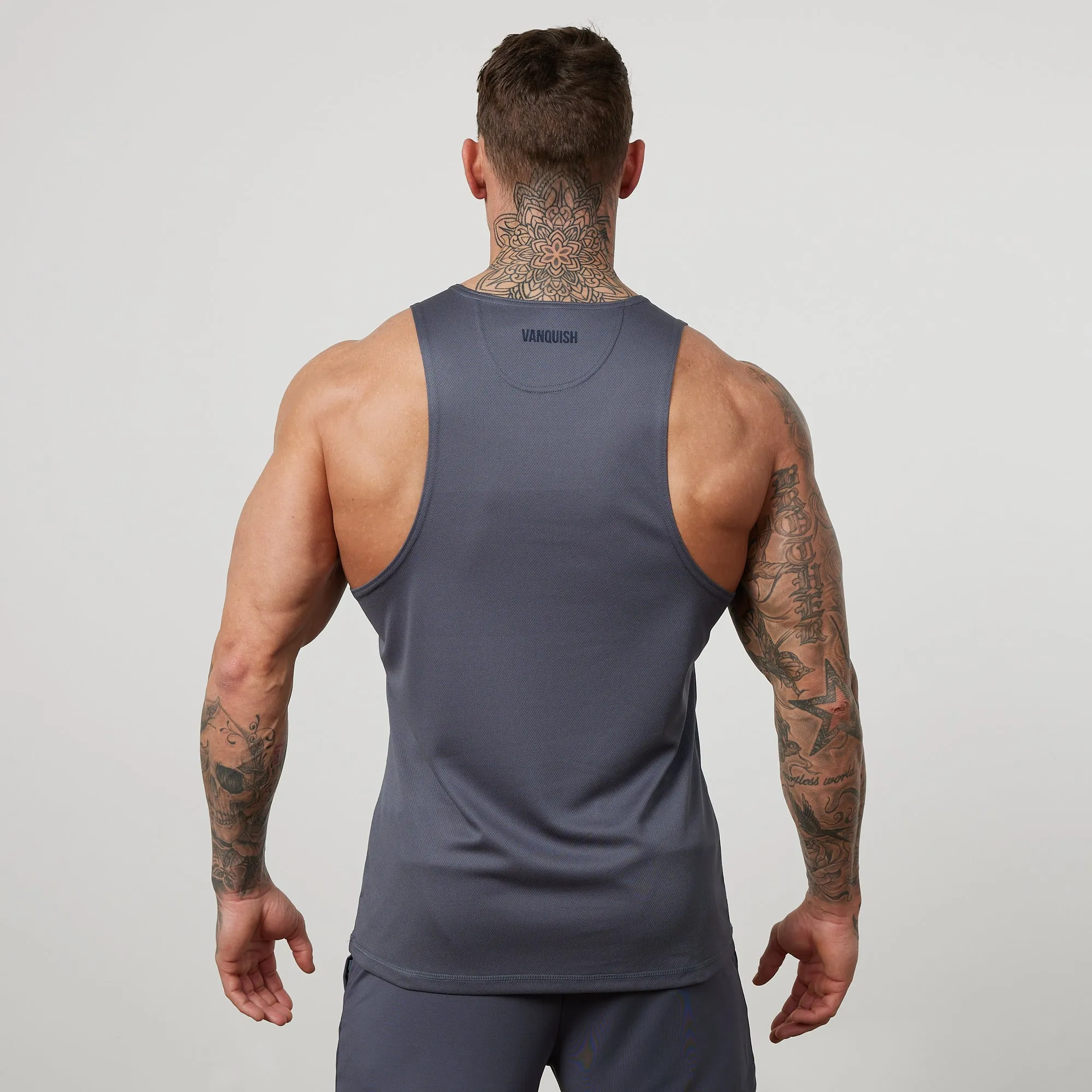 Vanquish Essential Denim Blue Performance Tank Top