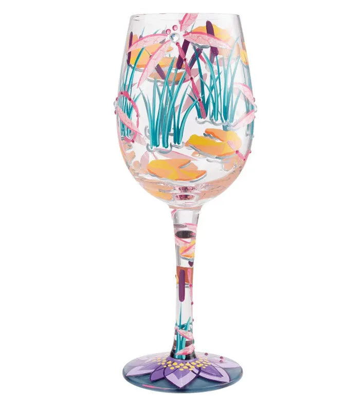 Wine Glass Dragonfly Magic