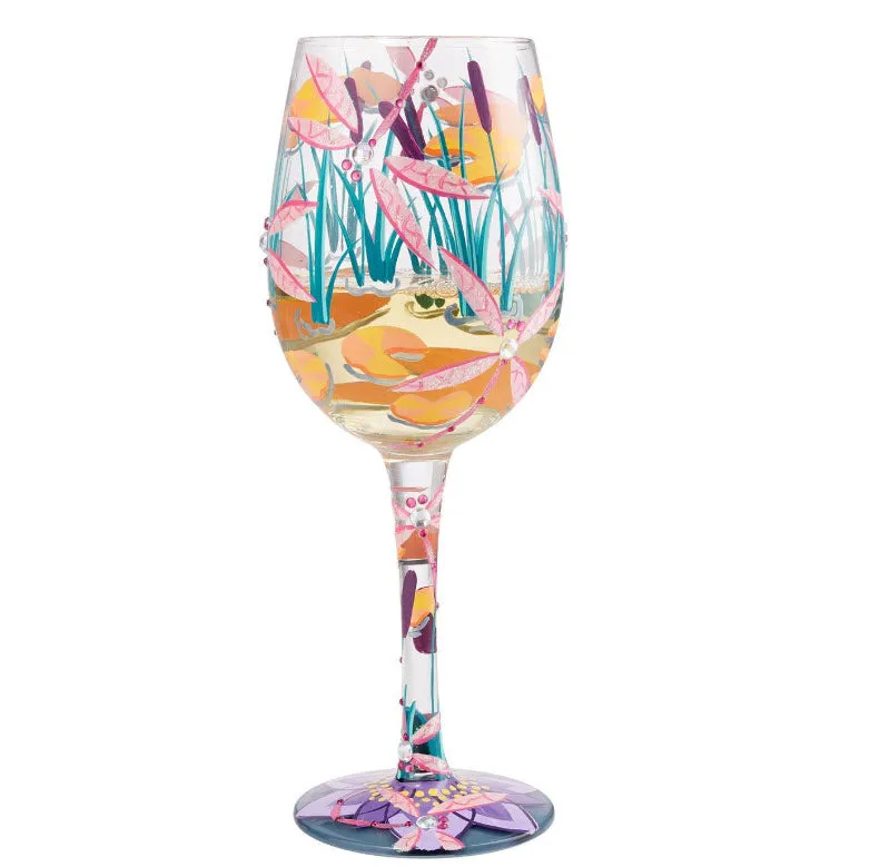 Wine Glass Dragonfly Magic