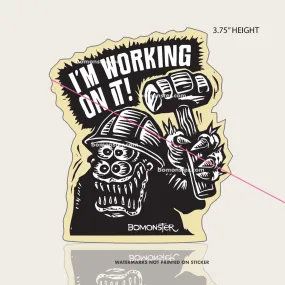 Working Monster Sticker